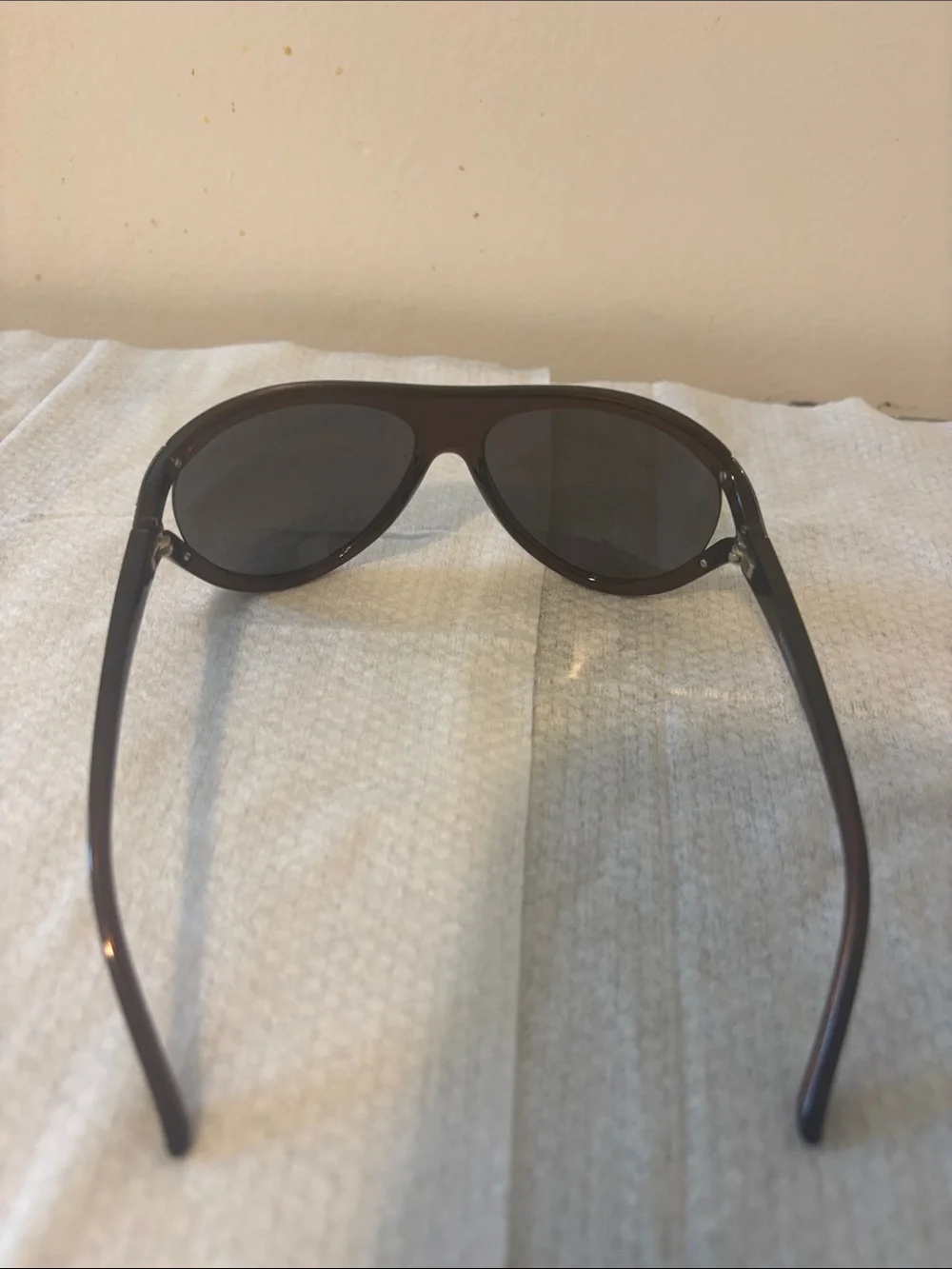 Valentino Brown Frame Sunglasses with Dark Gray Lenses